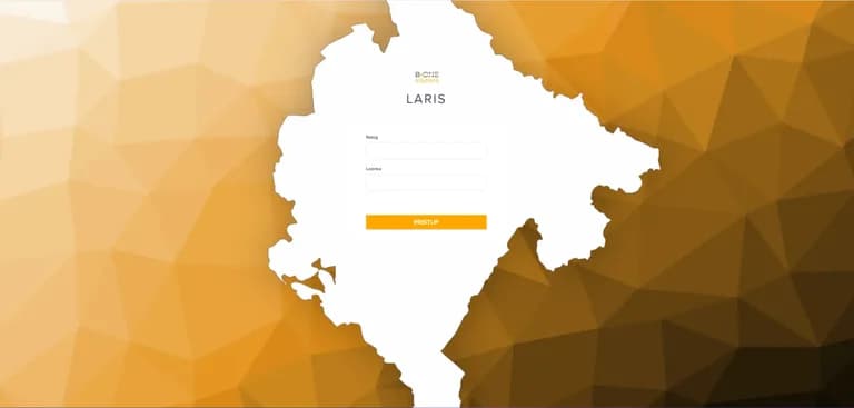 LARIS – ekran aplikacije
