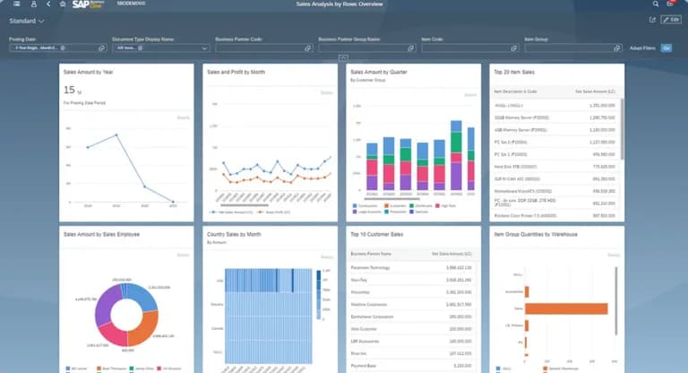 SAP Business One – ekran aplikacije