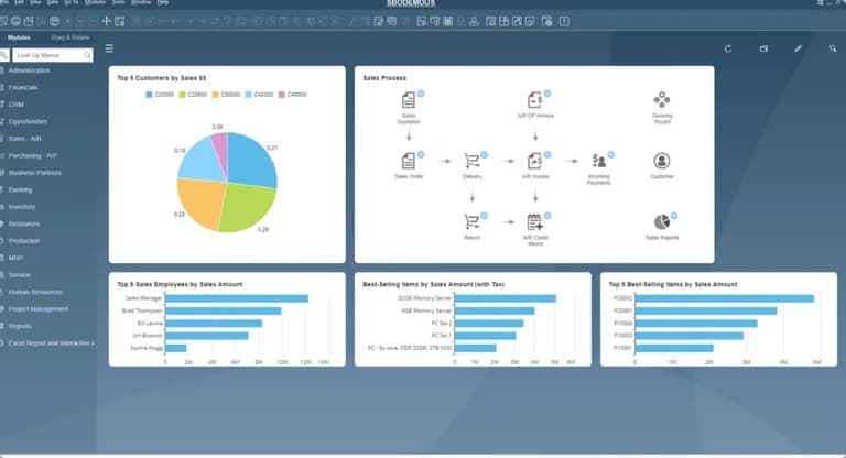 SAP Business One – ekran aplikacije